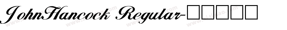 JohnHancock Regular字体转换